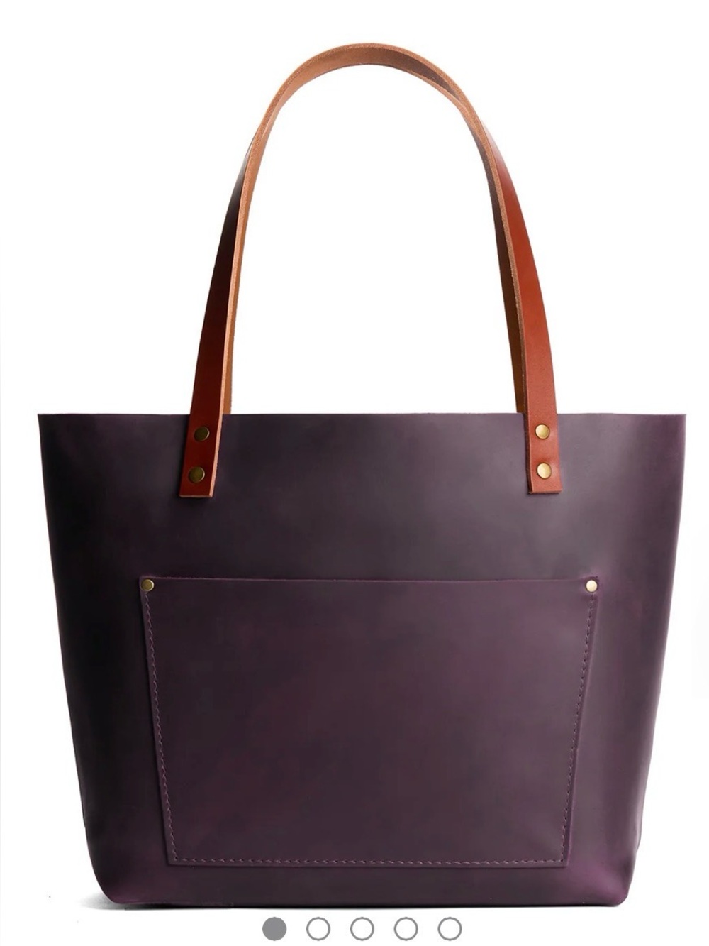Portland Leather Goods Leather Tote Bag in Larkspur